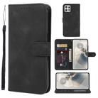 For Motorola Edge 50 Pro Skin Feel Geometric Lines Leather Phone Case(Black) - 1