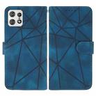 For Motorola Edge 50 Pro Skin Feel Geometric Lines Leather Phone Case(Blue) - 2