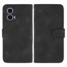 For Motorola Moto G34 Skin Feel Geometric Lines Leather Phone Case(Black) - 2