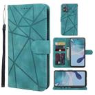 For Motorola Moto G53 Skin Feel Geometric Lines Leather Phone Case(Green) - 1
