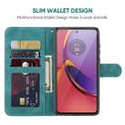 For Motorola Moto G84 Skin Feel Geometric Lines Leather Phone Case(Green) - 3