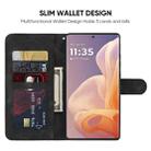For Motorola Moto G85 Skin Feel Geometric Lines Leather Phone Case(Black) - 3