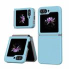 For Samsung Galaxy Z Flip6 5G Checkered Pattern TPU+PC Shockproof Phone Case(Light Blue) - 1