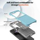 For Samsung Galaxy Z Flip6 5G Checkered Pattern TPU+PC Shockproof Phone Case(Light Blue) - 3