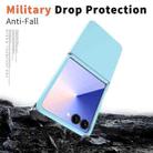 For Samsung Galaxy Z Flip7 5G Flat Skin Feel TPU+PC Shockproof Phone Case(Light Blue) - 2