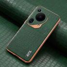 For Huawei Pura 70 Ultra AZNS Electroplated Frame Crocodile Texture Full Coverage Phone Case(Green) - 2