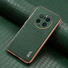 For Huawei Mate 50 Pro AZNS Electroplated Frame Crocodile Texture Full Coverage Phone Case(Green) - 2