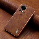 For Huawei nova 13 / nova 12 AZNS Electroplated Frame Crocodile Texture Full Coverage Phone Case(Brown) - 2