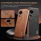 For Huawei nova 13 / nova 12 AZNS Electroplated Frame Crocodile Texture Full Coverage Phone Case(Brown) - 3