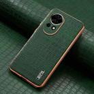 For Huawei nova 13 / nova 12 AZNS Electroplated Frame Crocodile Texture Full Coverage Phone Case(Green) - 2