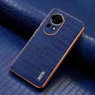 For Huawei nova 13 / nova 12 AZNS Electroplated Frame Crocodile Texture Full Coverage Phone Case(Blue) - 2