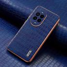 For Huawei nova 13 Pro AZNS Electroplated Frame Crocodile Texture Full Coverage Phone Case(Blue) - 2