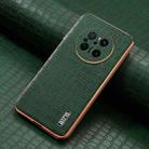 For Huawei Mate 70 AZNS Electroplated Frame Crocodile Texture Full Coverage Phone Case(Green) - 2