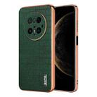 For Huawei Mate 70 Pro / 70 Pro+ AZNS Electroplated Frame Crocodile Texture Full Coverage Phone Case(Green) - 1