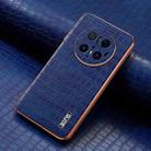 For Huawei Mate 70 Pro / 70 Pro+ AZNS Electroplated Frame Crocodile Texture Full Coverage Phone Case(Blue) - 2