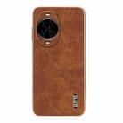 For Huawei nova 14 AZNS Electroplated Frame Crocodile Texture Full Coverage Phone Case(Brown) - 2