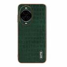 For Huawei nova 14 AZNS Electroplated Frame Crocodile Texture Full Coverage Phone Case(Green) - 2