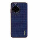 For Huawei nova 14 AZNS Electroplated Frame Crocodile Texture Full Coverage Phone Case(Blue) - 2