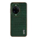 For Huawei nova 14 Ultra AZNS Electroplated Frame Crocodile Texture Full Coverage Phone Case(Green) - 2