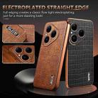 For Huawei Pura 80 5G AZNS Electroplated Frame Crocodile Texture Full Coverage Phone Case(Brown) - 3