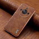 For Honor X50 / X50 Pro / X50 GT AZNS Electroplated Frame Crocodile Texture Full Coverage Phone Case(Brown) - 2