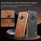 For Honor X50 / X50 Pro / X50 GT AZNS Electroplated Frame Crocodile Texture Full Coverage Phone Case(Brown) - 3