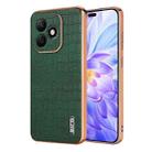 For Honor X60i AZNS Electroplated Frame Crocodile Texture Full Coverage Phone Case(Green) - 1