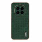 For Honor Magic7 AZNS Electroplated Frame Crocodile Texture Full Coverage Phone Case(Green) - 2