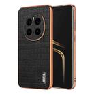 For Honor Magic7 Pro AZNS Electroplated Frame Crocodile Texture Full Coverage Phone Case(Black) - 1