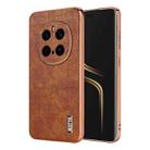 For Honor Magic7 Pro AZNS Electroplated Frame Crocodile Texture Full Coverage Phone Case(Brown) - 1