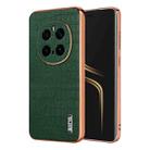For Honor Magic7 Pro AZNS Electroplated Frame Crocodile Texture Full Coverage Phone Case(Green) - 1