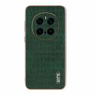 For Honor Magic7 Pro AZNS Electroplated Frame Crocodile Texture Full Coverage Phone Case(Green) - 2