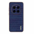 For Honor Magic7 Pro AZNS Electroplated Frame Crocodile Texture Full Coverage Phone Case(Blue) - 2