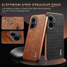 For Honor 400 Global 156.5mm AZNS Electroplated Frame Crocodile Texture Full Coverage Phone Case(Black) - 3