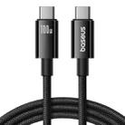Baseus Tungsten Gold 1.5m 20Gbps 100W USB-C / Type-C to Type-C Fast Charging Data Cable(Black) - 1