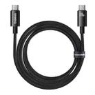 Baseus Tungsten Gold 1.5m 20Gbps 100W USB-C / Type-C to Type-C Fast Charging Data Cable(Black) - 3
