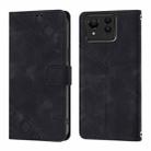 For Asus Zenfone 11 Ultra Skin Feel Embossed Leather Phone Case(Black) - 2