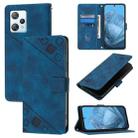 For Blackview A53 Skin Feel Embossed Leather Phone Case(Blue) - 1