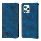 For Blackview A53 Skin Feel Embossed Leather Phone Case(Blue) - 2