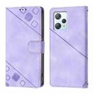 For Blackview A53 Skin Feel Embossed Leather Phone Case(Light Purple) - 2