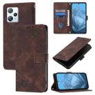 For Blackview A53 Skin Feel Embossed Leather Phone Case(Brown) - 1