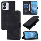 For Blackview Color 8 Skin Feel Embossed Leather Phone Case(Black) - 1