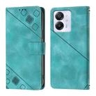 For Blackview Color 8 Skin Feel Embossed Leather Phone Case(Green) - 2