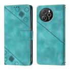 For Blackview Shark 8 Skin Feel Embossed Leather Phone Case(Green) - 2