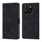 For Blackview Wave 6C Skin Feel Embossed Leather Phone Case(Black) - 2