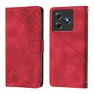 For Blackview Wave 8C Skin Feel Embossed Leather Phone Case(Red) - 2