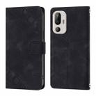 For HTC U24 Pro Skin Feel Embossed Leather Phone Case(Black) - 2