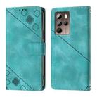 For HTC U24 Pro Skin Feel Embossed Leather Phone Case(Green) - 2