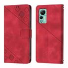 For Ulefone Note 14 Skin Feel Embossed Leather Phone Case(Red) - 2