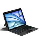 For iPad 10.9 2022 Intelligent Detachable Touch Bluetooth Keyboard Leather Tablet Case with Backlight/Pen Slot(Black) - 1